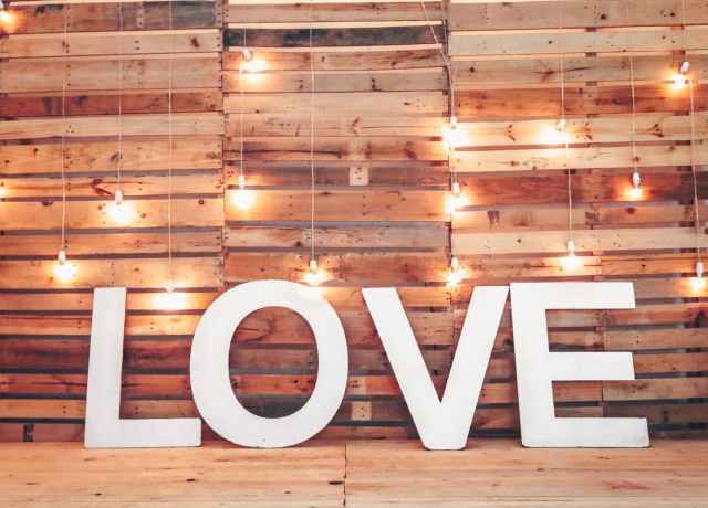 white love free standing letters